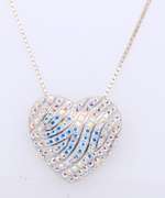 Vintage Sterling Silver Heart Shaped pendant on Chain