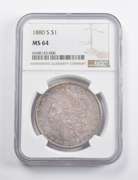 MS64 1880-S Morgan Silver Dollar NGC - Great Color
