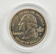 2001-P New York State Quarter Coin & Cancelled Die Set Box & COA