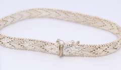 Vintage 925 Sterling Silver Signed Fancy Bracelet
