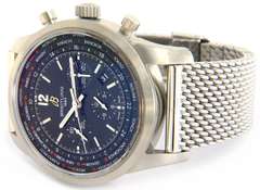 Breitling Transocean Chronograph Unitime, 46mm Steel W/Box