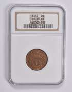 MS65 RB 1865 Shield Two-Cent Piece NGC