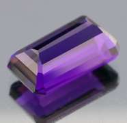 25.20ct emerald cut purple created Amethyst