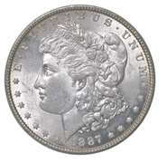 1887 Morgan Silver Dollar Toned Great Color!