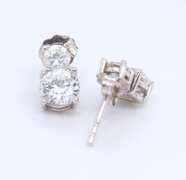Group Lot of 925 Sterling Silver Cubic Zirconia Earrings