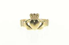 9K Yellow Gold Claddagh Traditional Irish Celtic Loyalty Ring