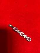 14K WHITE GOLD , DIAMOND AND TANZANITE PENDANT