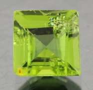 Great 1.64ct princess cut apple green Peridot