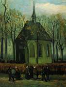Vincent Van Gogh, Coming Out of Chrurch, Nuenen