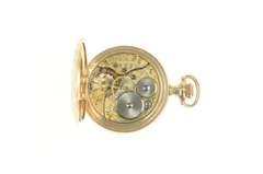 Illinois Watch Co Etched Floral Bristol Case Pocket Watch