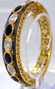 Alluring Sapphire and Diamond Bangle Bracelet