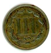 1865 Three Cent Nickel