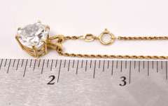 Sparkling Heart CZ Pendant Necklace in 14K Yellow Gold