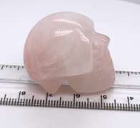 Handcrafted Rose Quarzt Skull