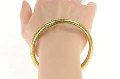 14K Yellow Gold 10.2mm Wide Woven Two Tone Mesh Bangle Bracelet