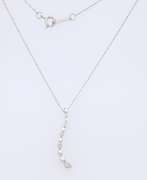 Brilliant White Gold Diamond Journey Pendant on Chain