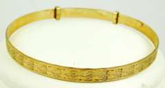 Antique Rolled Gold Engraved Bangle Bracelet