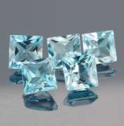 Vivid! 14.09ct radiant cut sky blue Topaz set
