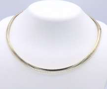 Vintage Italian Sterling Silver Omega Necklace