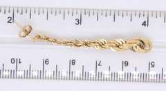 Gorgeous Yellow Gold Rope Dangle Earrings