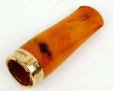 Antique English 9CT Gold Charoot Cigar Holder