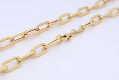 Attractive Yellow Gold Paperclip Necklace