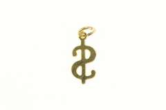 14K Yellow Gold Mini $ Money Dollar Sign Cash Symbol Charm/Pendant