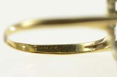 14K Yellow Gold 0.60 Ctw Diamond Cluster 1950's Engagement Ring