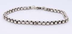 Tiffany & Co Sterling Silver Venetian Box Link Bracelet