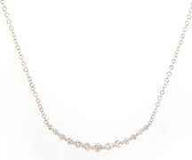 New Gabriel & Co Diamond Curved Bar Necklace