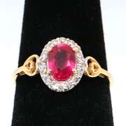 Breathtaking 14kt Diamond and Ruby Ring