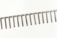 Sterling Silver Crawford Syn. Ruby Bar Fringe Collar Necklace