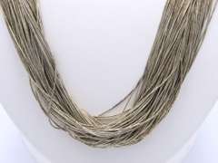 Vintage Sterling Silver Multi Strand Necklace