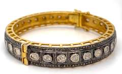 Unique Mine Cut Diamond Bangle