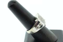 MENS WHITE GOLD AND DIAMOND RING
