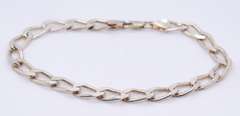 Vintage Italian Sterling Silver Curb Link Bracelet