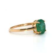 Envious Emerald Solitaire 14kt Ring