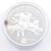 1993 Uganda 5000 Shillings 497.6g .999 Silver Protect. African Nature