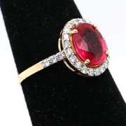 Stunning Ruby and Diamond 14kt Ring