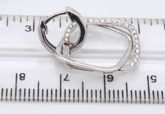 Group Lot of 4 Vintage 925 Sterling Silver Hoop Earrings