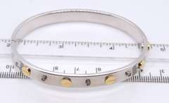 Powerful 14kt White Gold Bangle Bracelet