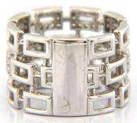 Absolutelty Gorgeous White Gold Multi Row Diamond Band Gabriel & Co