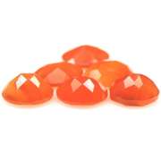 Vivid orange 13.68ct untreated oval cut Carnelian set