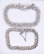 Group Lot of 2 Vintage 925 Sterling Silver Signed Bracelets