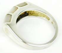 Pretty Sterling Mother of Pearl Ring, Size 9.25
