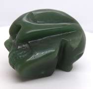 Handcrafted Green Jade Skull