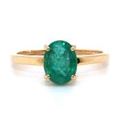 Envious Emerald Solitaire 14kt Ring