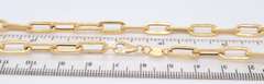 Elegant 18kt Yellow Gold Paperclip Necklace