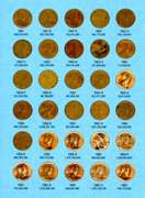Set of Lincoln Wheat Cents 1941-1974-S in Album
