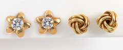 Two Psirs of 14k Earrings